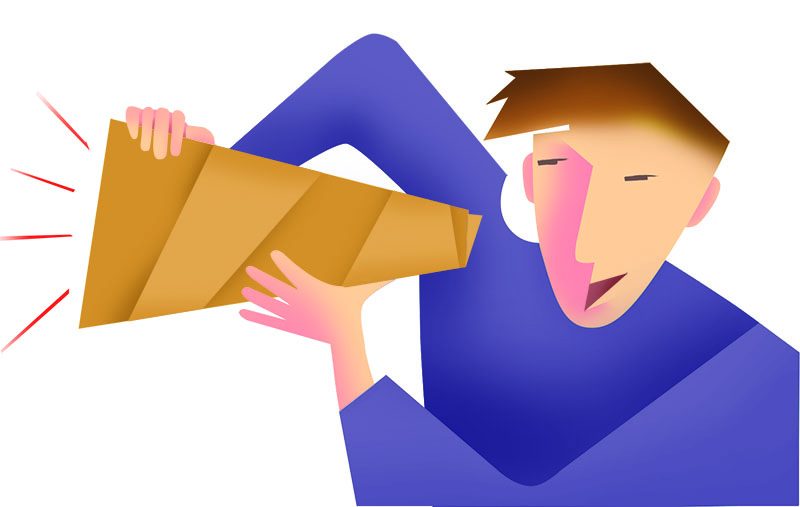 High school male cheering