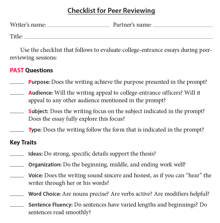 Peer Response Sheet