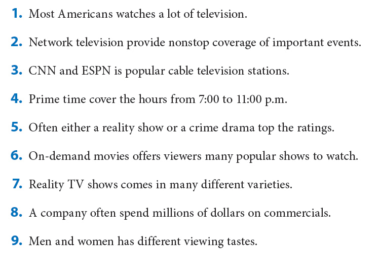 subject-verb agreement