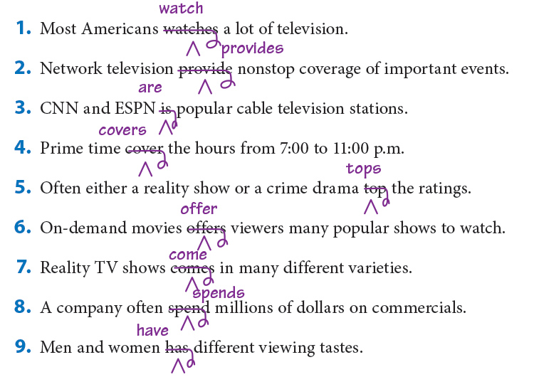 subject-verb agreement
